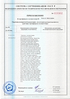 Приложение №0035662 к Сертификату соответствия